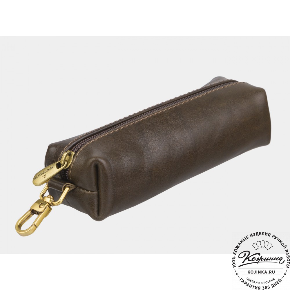 Кожаная ключница «Мальта» (оливковая)